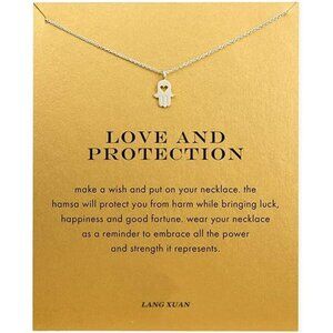 Hamsa Hand Necklace – Symbol of Love, Protection & Fortune